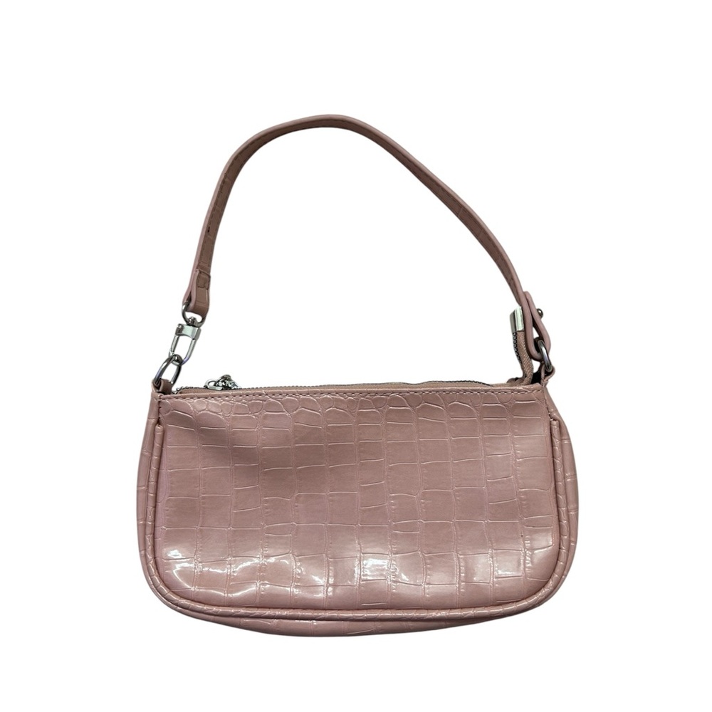 Crocodile Pale Light Pink Shoulder Bag Purse